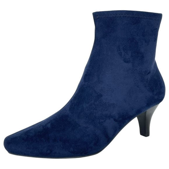 Impo Naja Midnight Blue Microsuede Womens Ankle Boots Size 6M - Picture 2 of 10